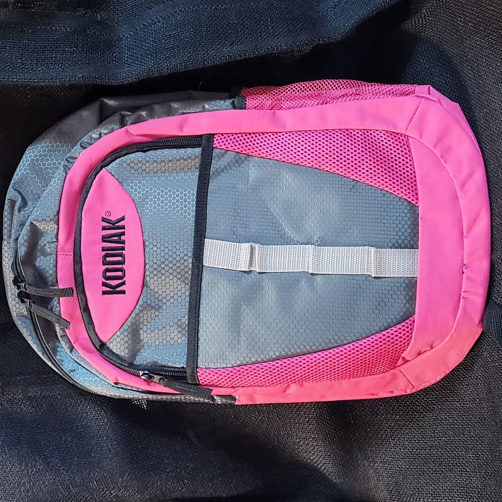 Kodiak pink and grey 🎒 backpack, ages 10 years of age to adult